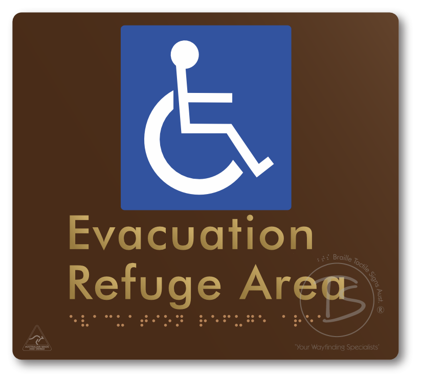 Evacuation Refuge Area - Braille Tactile Signs Aust.