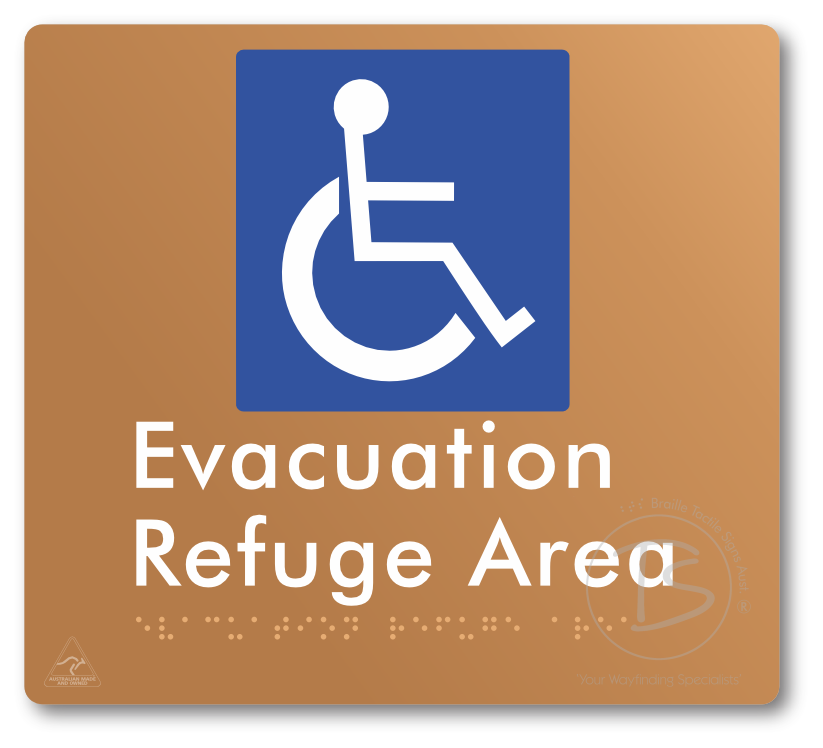 Evacuation Refuge Area - Braille Tactile Signs Aust.