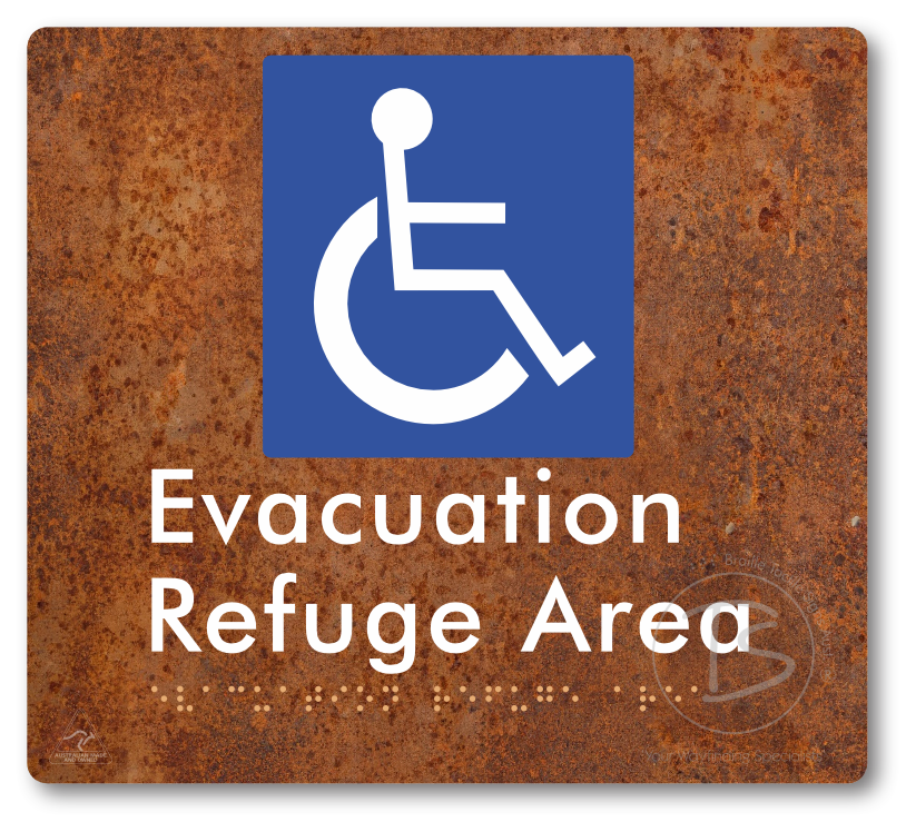 Evacuation Refuge Area - Braille Tactile Signs Aust.