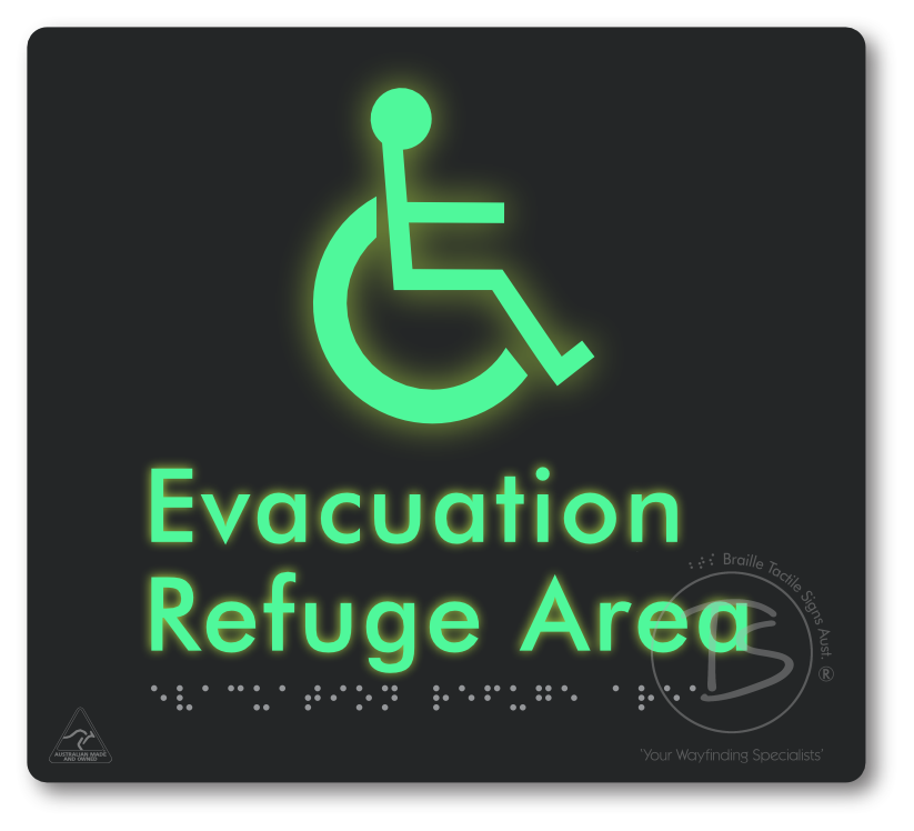Evacuation Refuge Area - Braille Tactile Signs Aust.