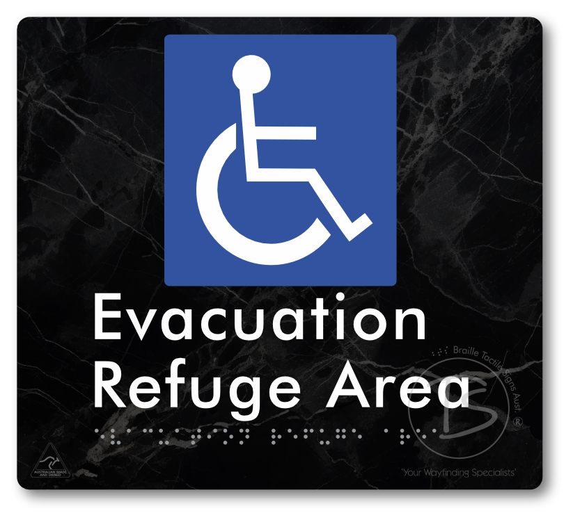 Evacuation Refuge Area - Braille Tactile Signs Aust.