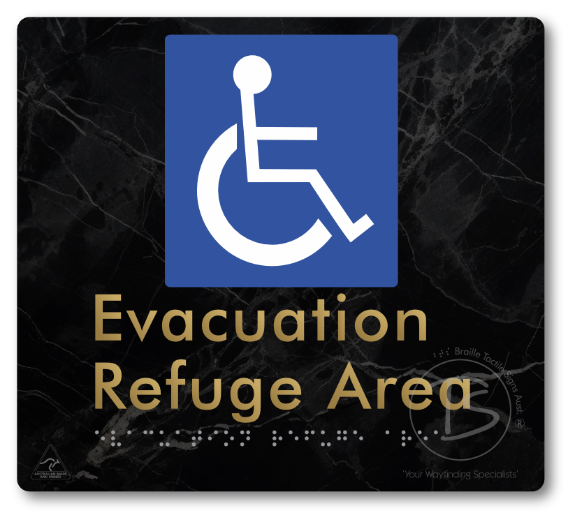 Evacuation Refuge Area - Braille Tactile Signs Aust.