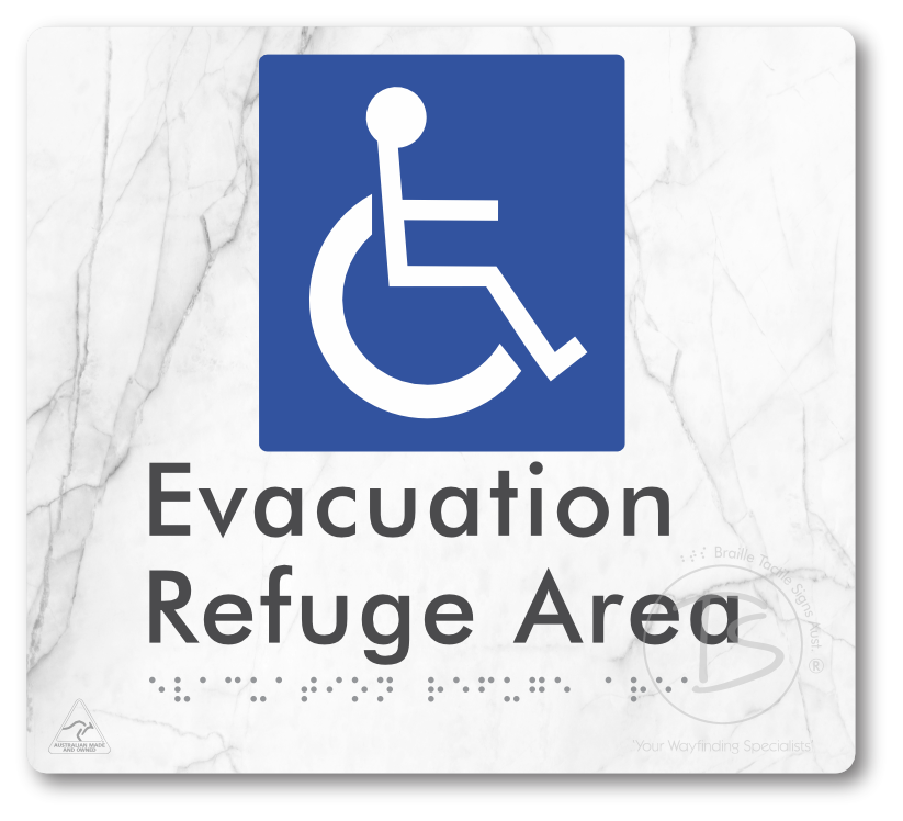 Evacuation Refuge Area - Braille Tactile Signs Aust.