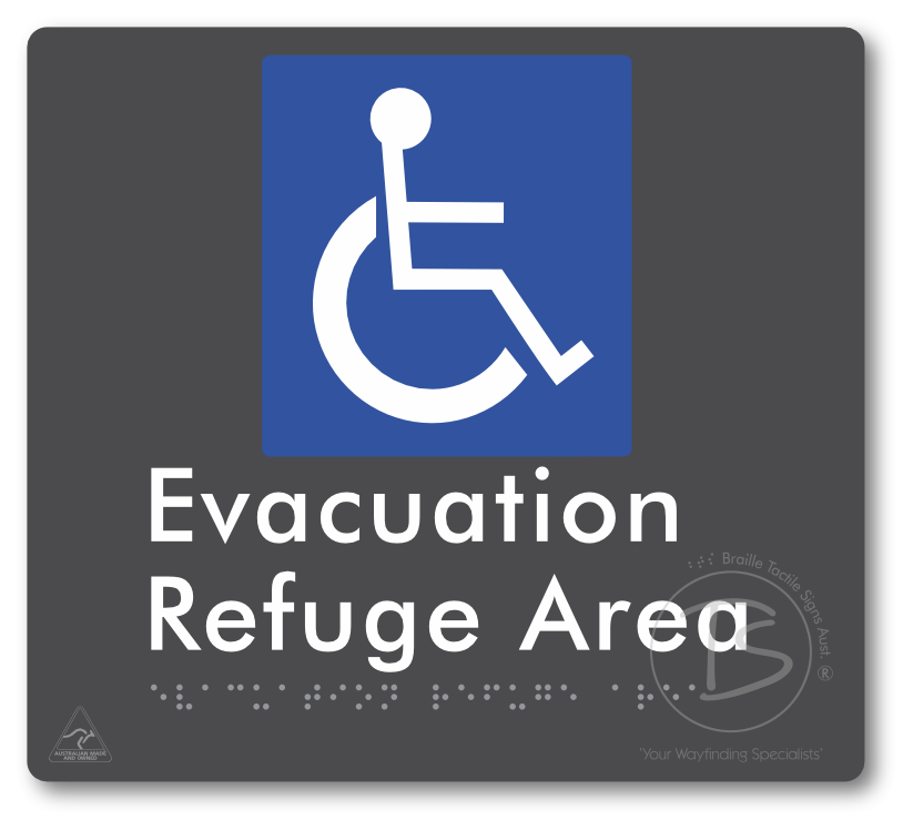 Evacuation Refuge Area - Braille Tactile Signs Aust.