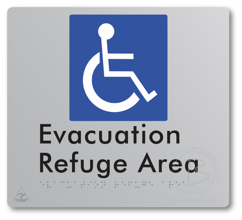 Evacuation Refuge Area - Braille Tactile Signs Aust.