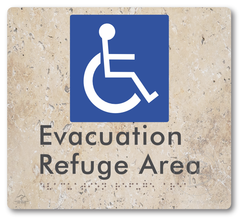 Evacuation Refuge Area - Braille Tactile Signs Aust.