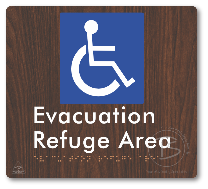 Evacuation Refuge Area - Braille Tactile Signs Aust.