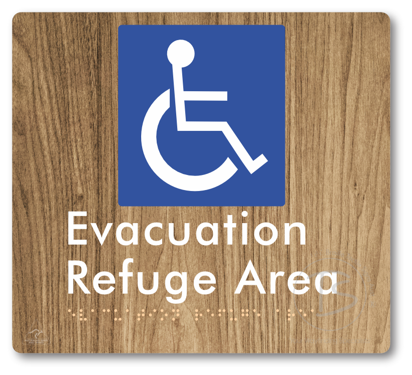 Evacuation Refuge Area - Braille Tactile Signs Aust.