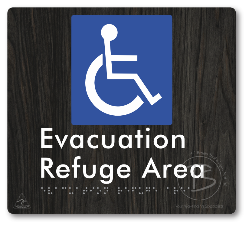 Evacuation Refuge Area - Braille Tactile Signs Aust.