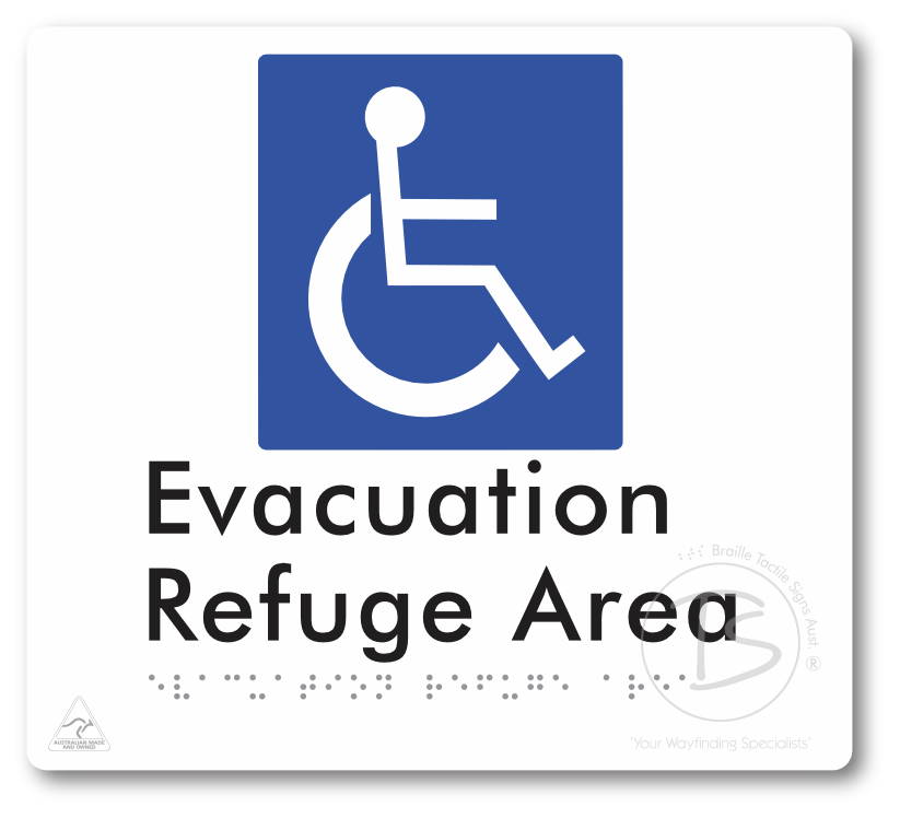 Evacuation Refuge Area - Braille Tactile Signs Aust.