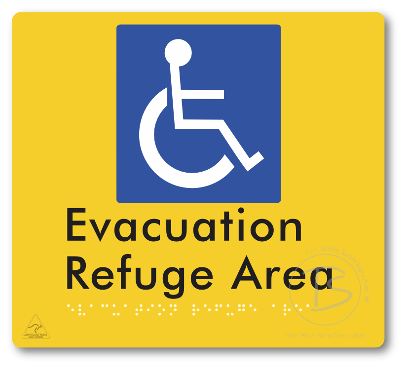 Evacuation Refuge Area - Braille Tactile Signs Aust.