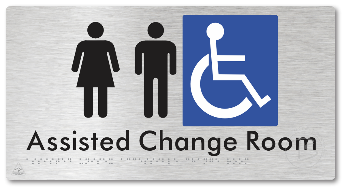Assisted Unisex Accessible Change Room - Braille Tactile Signs Aust.