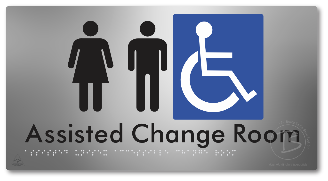 Assisted Unisex Accessible Change Room - Braille Tactile Signs Aust.