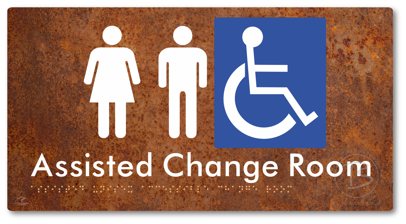 Assisted Unisex Accessible Change Room - Braille Tactile Signs Aust.