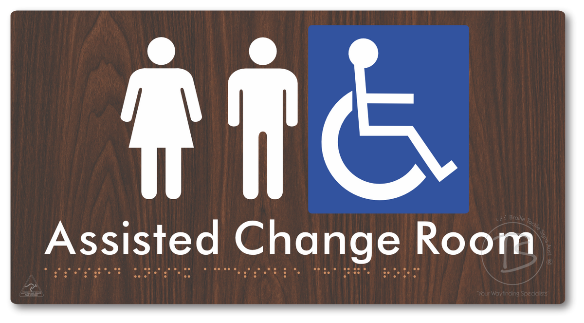 Assisted Unisex Accessible Change Room - Braille Tactile Signs Aust.