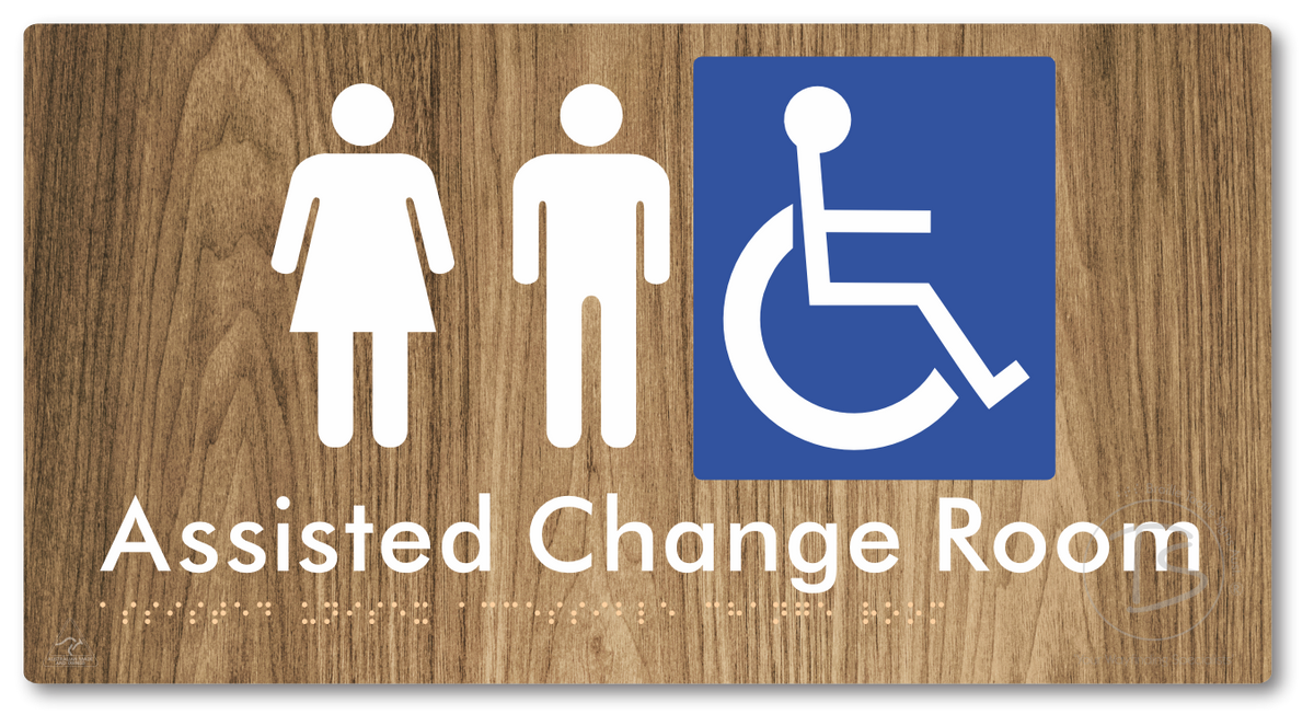 Assisted Unisex Accessible Change Room - Braille Tactile Signs Aust.