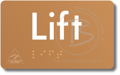 Lift - Braille Tactile Signs Aust.