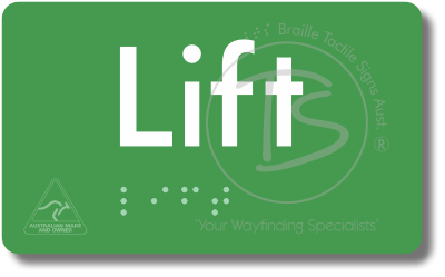 Lift - Braille Tactile Signs Aust.