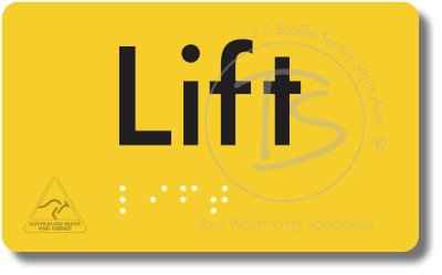 Lift - Braille Tactile Signs Aust.