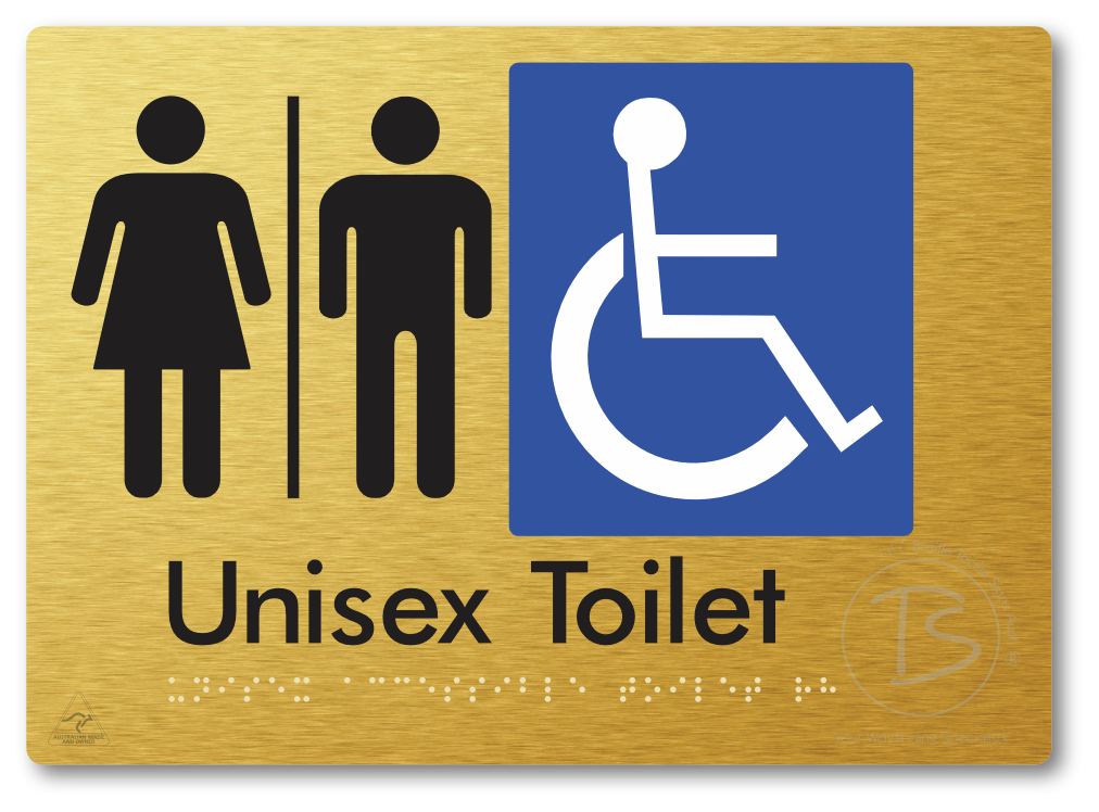 Unisex Accessible Toilet with Airlock - Braille Tactile Signs Aust.
