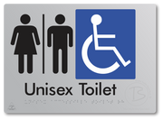 Unisex Accessible Toilet with Airlock - Braille Tactile Signs Aust.