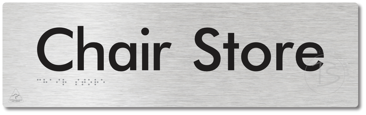 Chair Store - Braille Tactile Signs Aust.