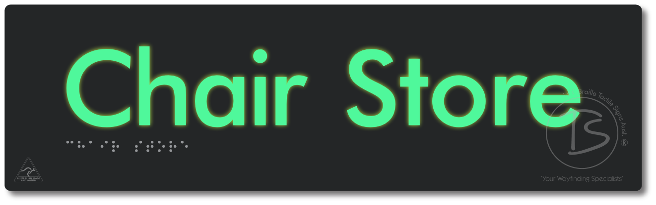 Chair Store - Braille Tactile Signs Aust.
