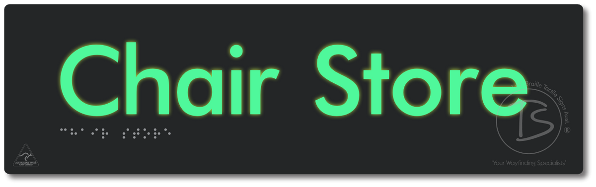 Chair Store - Braille Tactile Signs Aust.