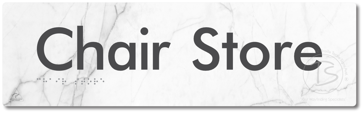 Chair Store - Braille Tactile Signs Aust.