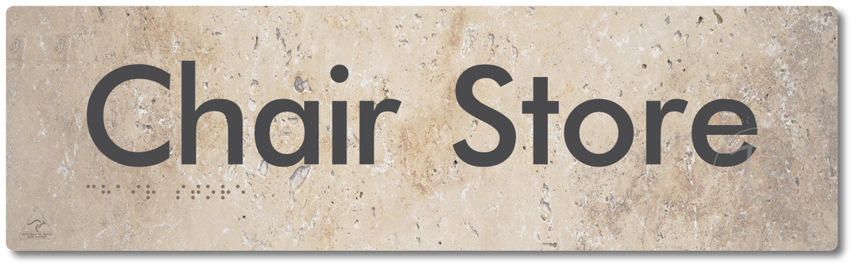 Chair Store - Braille Tactile Signs Aust.