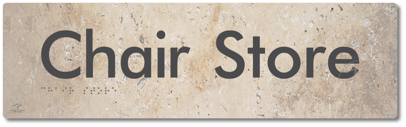 Chair Store - Braille Tactile Signs Aust.