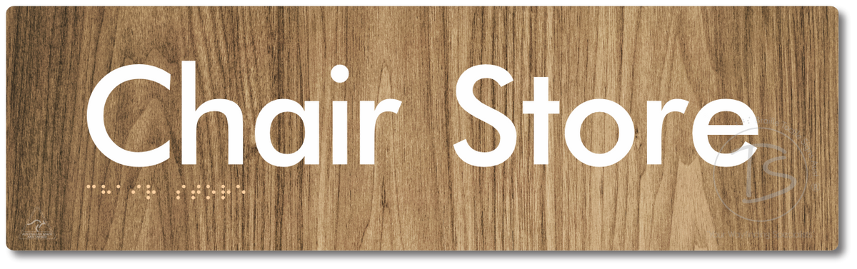 Chair Store - Braille Tactile Signs Aust.
