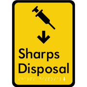 Sharps Disposal - Braille Tactile Signs Aust.