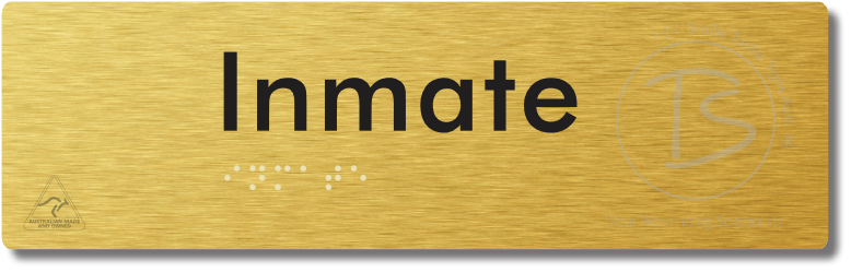 Inmate - Braille Tactile Signs Aust.