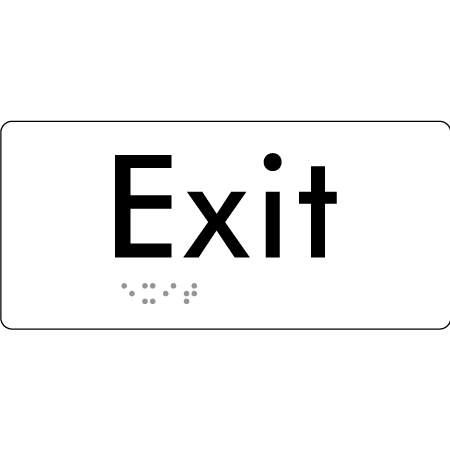 Exit - Braille Tactile Signs Aust.