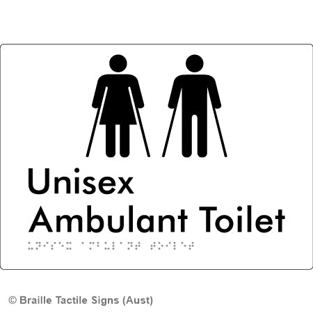 Unisex Ambulant Toilet - Braille Tactile Signs Aust.