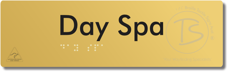 Day Spa - Braille Tactile Signs Aust.