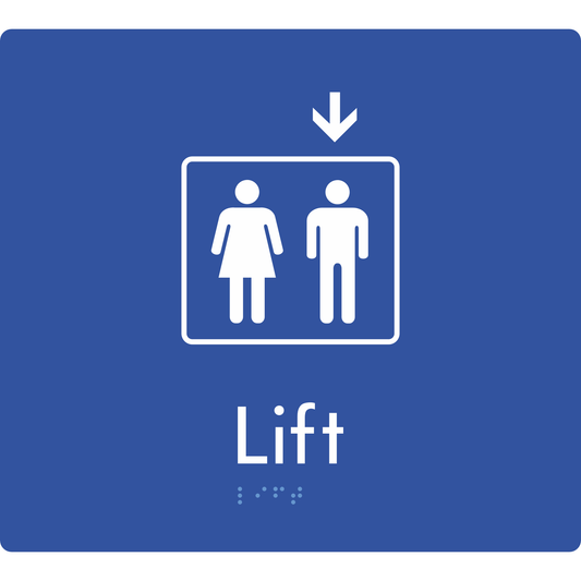 Lift - Down - Braille Tactile Signs Aust.