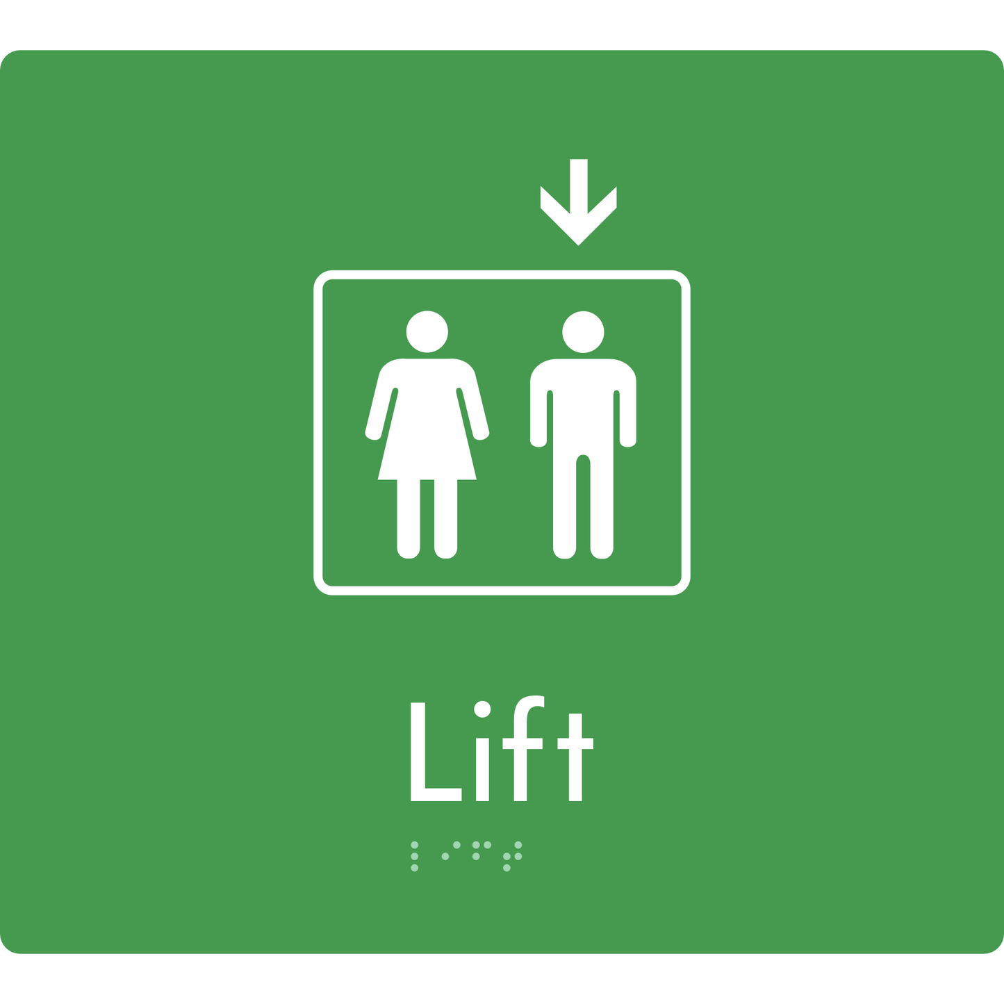 Lift - Down - Braille Tactile Signs Aust.
