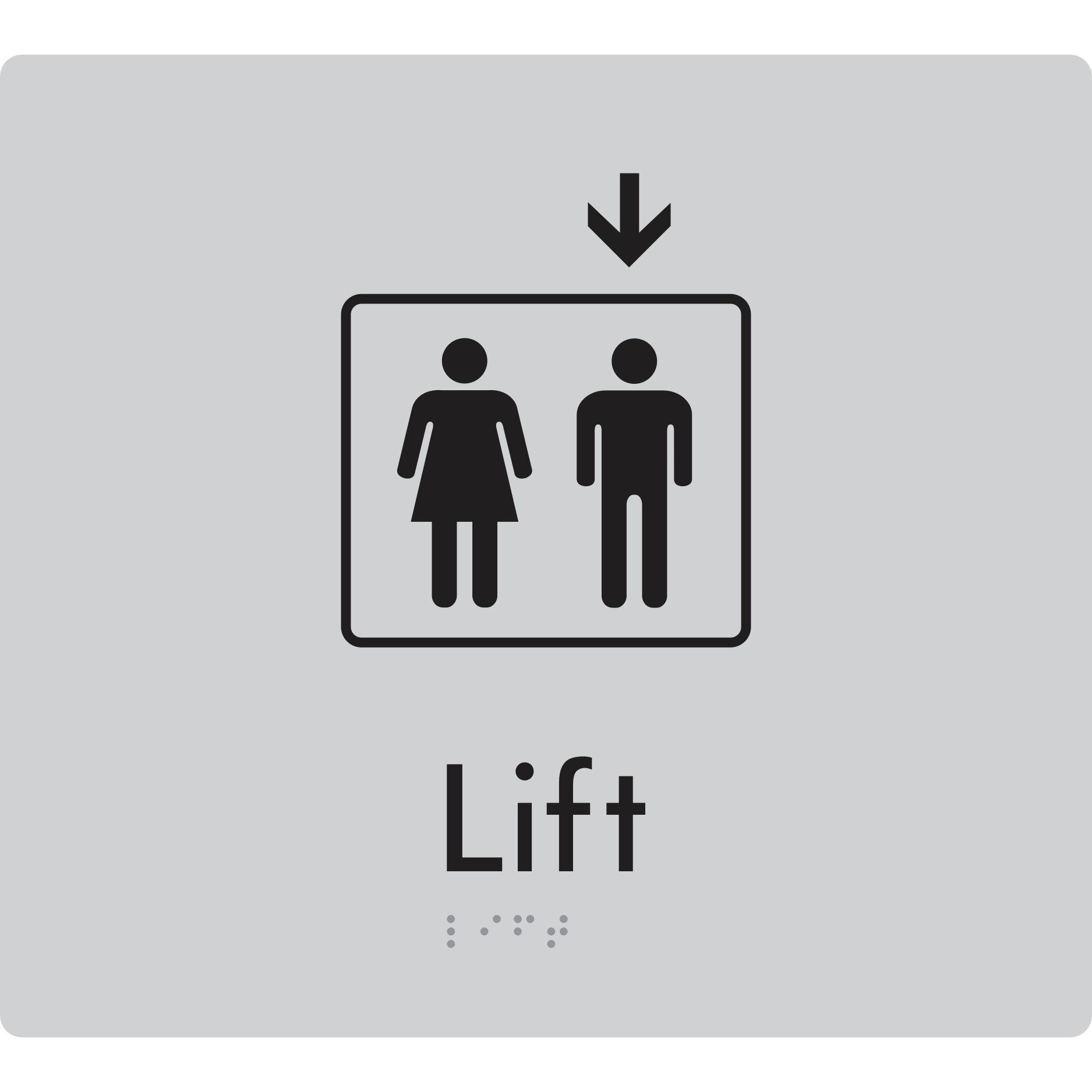 Lift - Down - Braille Tactile Signs Aust.
