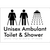 Unisex Ambulant Toilet & Shower