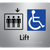 Accessible Lift - Arrow Down