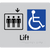 Accessible Lift - Arrow Down