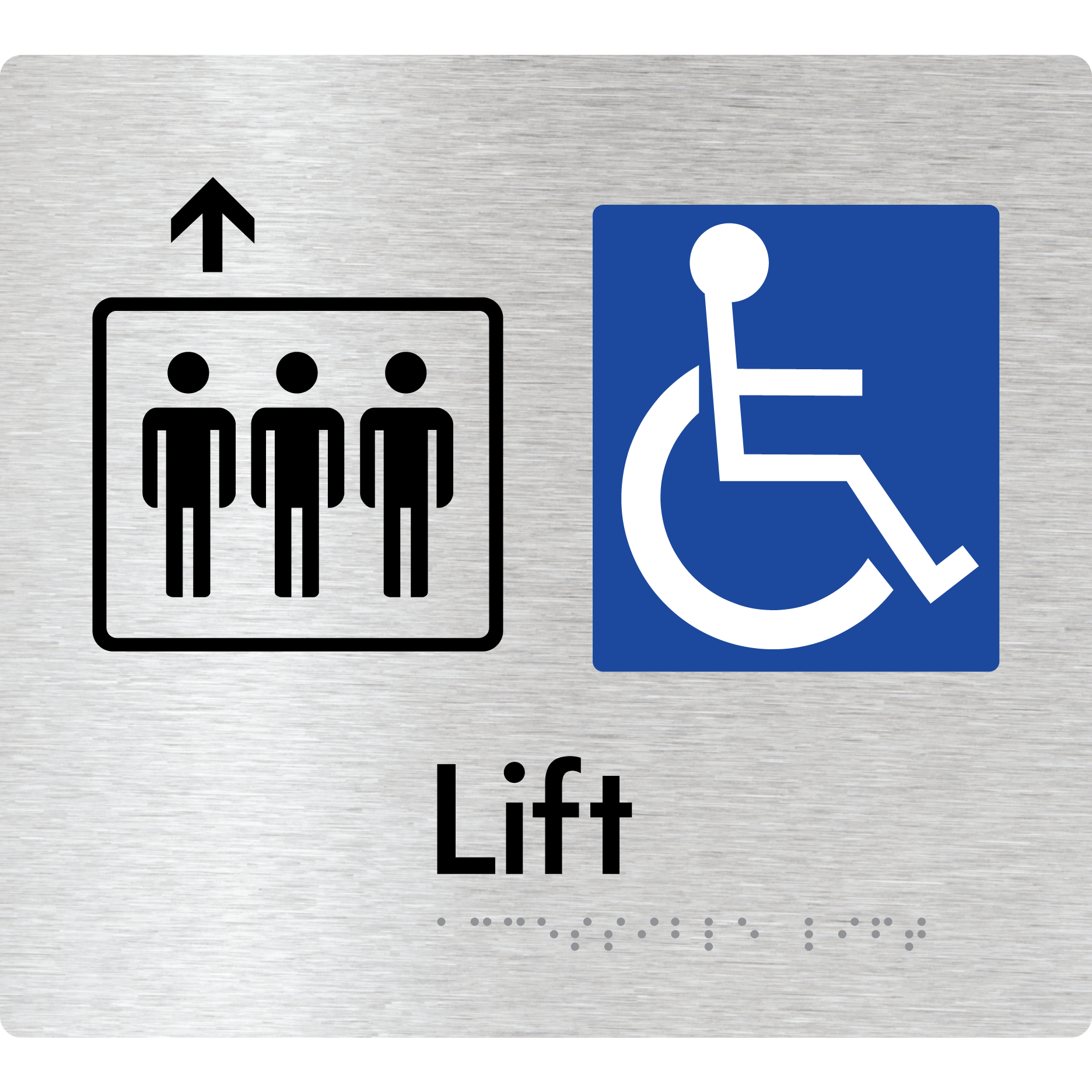Accessible Lift - Arrow Up - Braille Tactile Signs Aust.