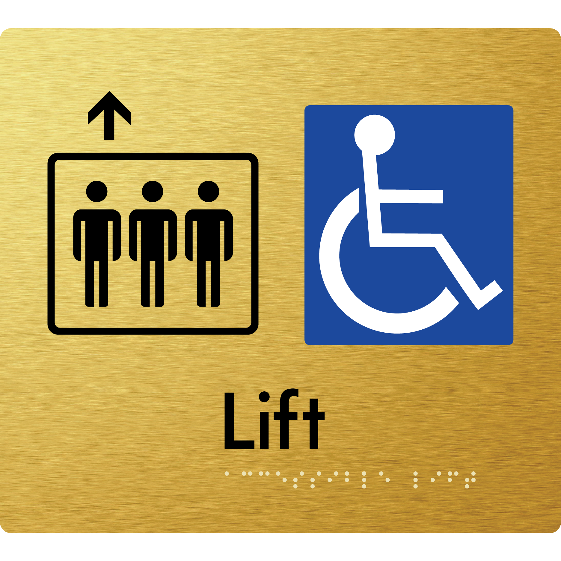 Accessible Lift - Arrow Up - Braille Tactile Signs Aust.