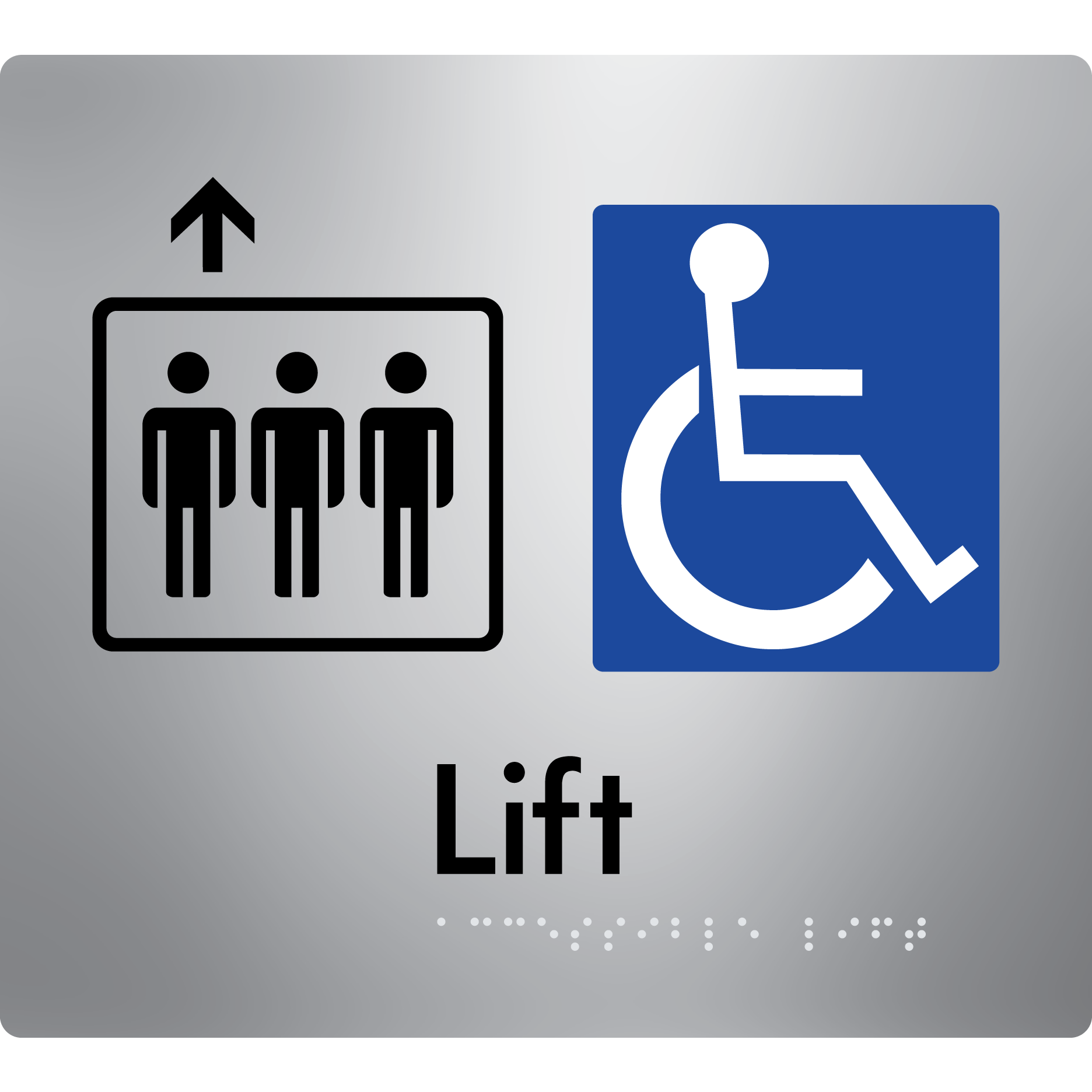 Accessible Lift - Arrow Up - Braille Tactile Signs Aust.