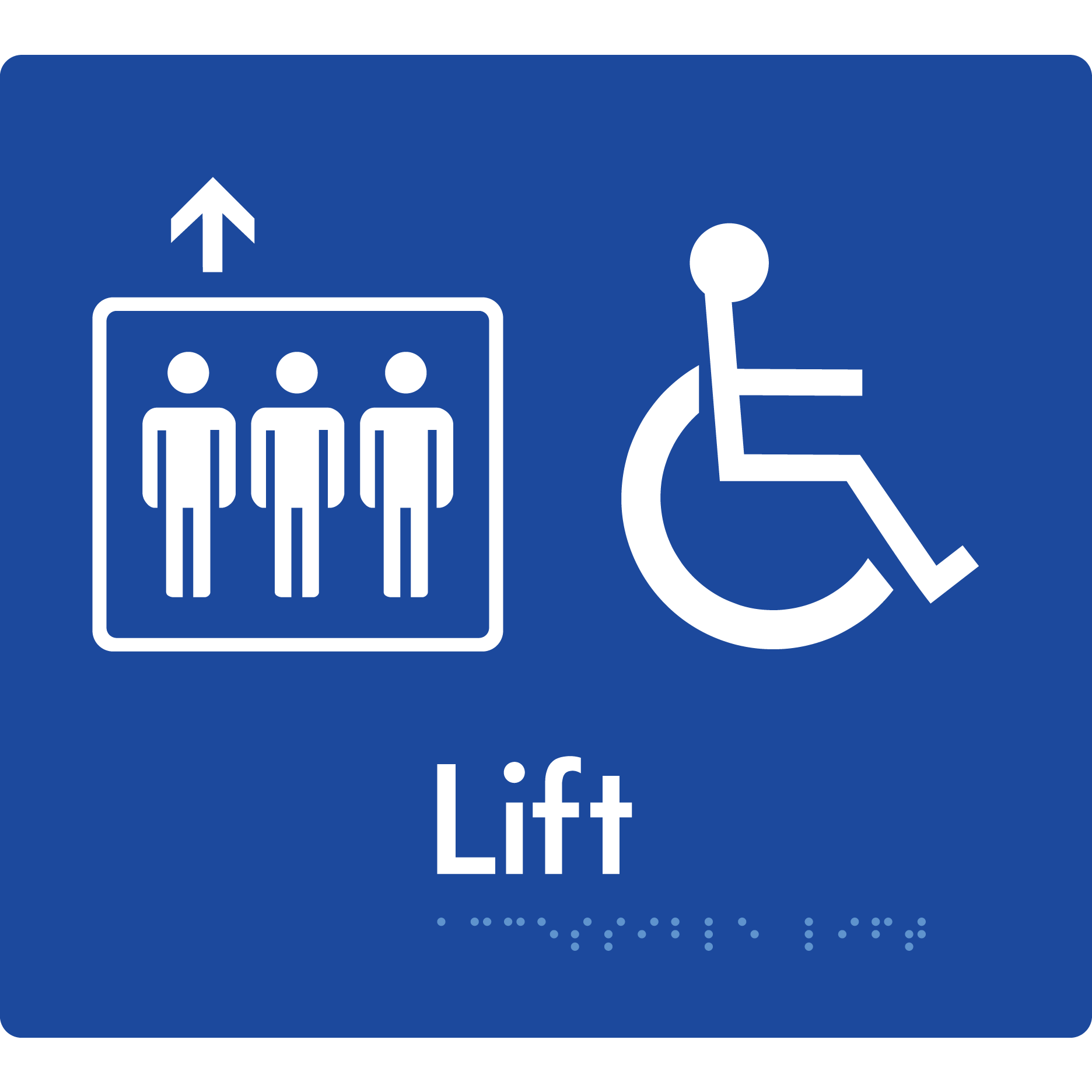 Accessible Lift - Arrow Up - Braille Tactile Signs Aust.