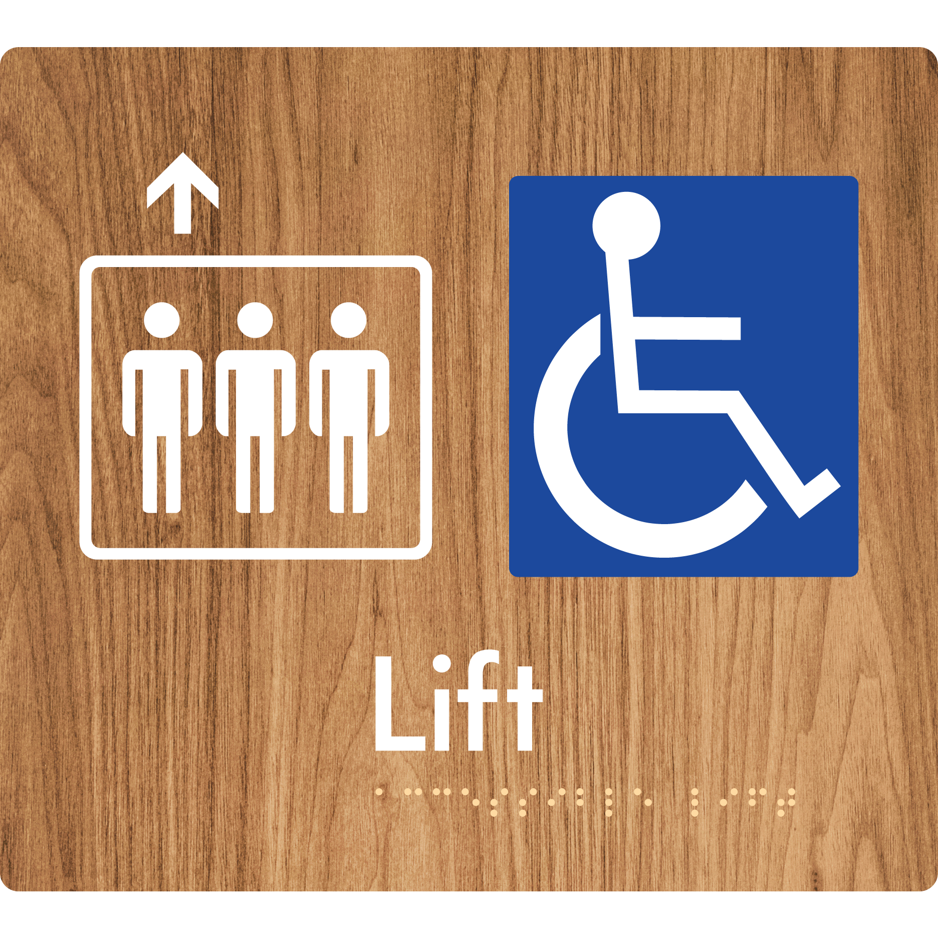 Accessible Lift - Arrow Up - Braille Tactile Signs Aust.