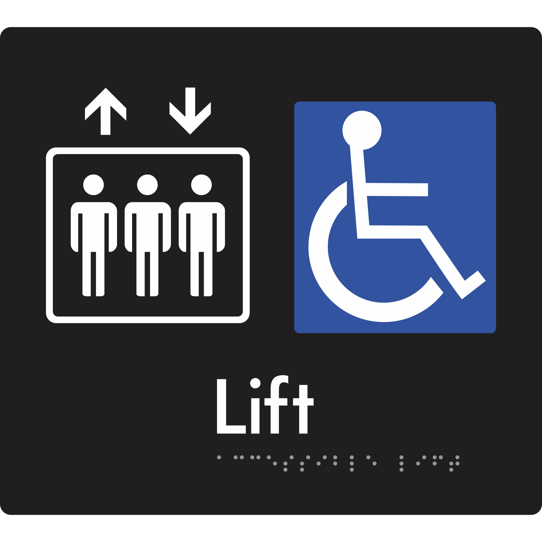 Accessible Lift - Braille Tactile Signs Aust.