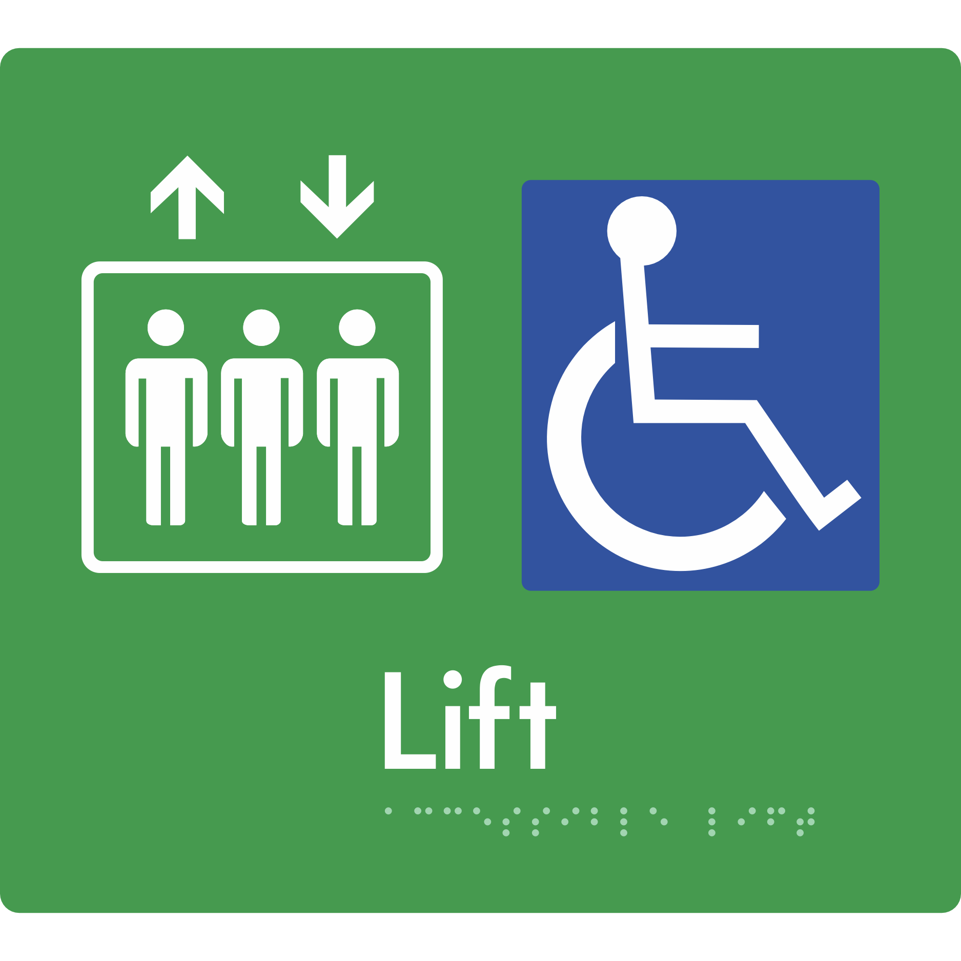 Accessible Lift - Braille Tactile Signs Aust.